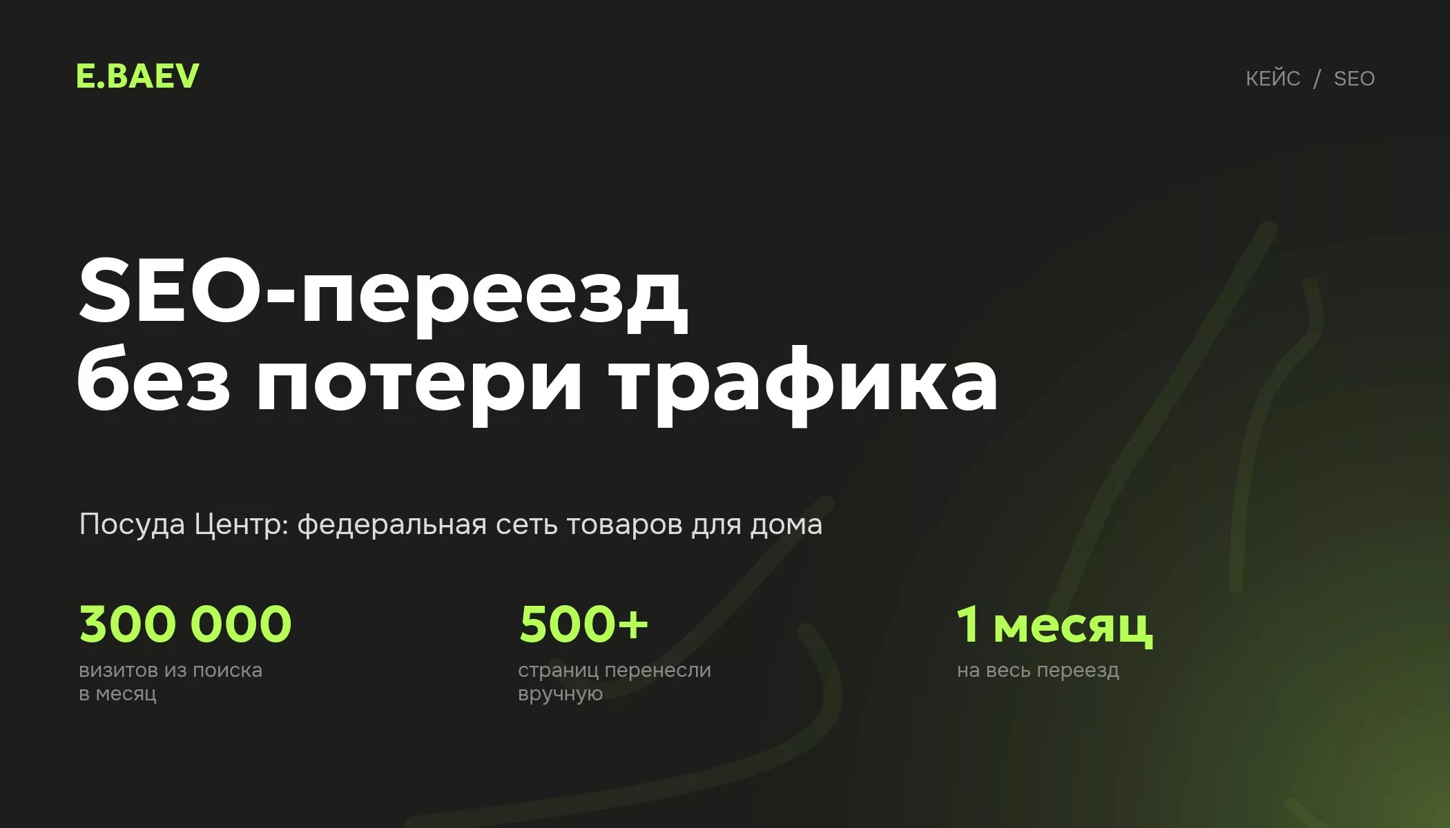 SEO-переезд сайта федеральной сети «Посуда Центр»